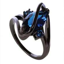 1pc Black Plated Micro-Inlaid Zirconia Stone Ring, Suitable For Daily Wear - Gun Black - View 6
