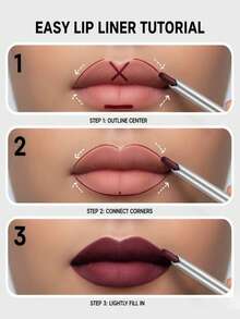 Pudaier 1pc Lip Liner, Waterproof Long-Lasting, Smooth Soft Texture, Perfect Lip Contouring, Suitable For All Skin Tones, Ideal Gift For Music Festival, Party & Valentine's Day - 17 - View 6