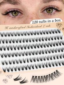 120簇/20片 8毫米 C型卷翘 自然柔软 DIY假睫毛，手工制作 0.07毫米厚度仿貂毛睫毛，适合日常佩戴 睫毛嫁接 - C - 查看 1