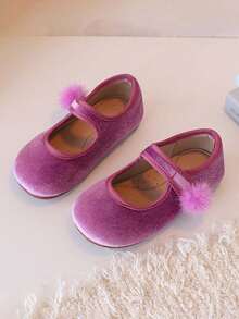 1 Pair Toddler Girls' Cute Princess Leather Shoes, Infant Baby Non-Slip Soft Bottom Walking Shoes, Versatile Closure Mary Jane Shoes For School, Suitable For Spring, Summer, Autumn - Pink - View 4