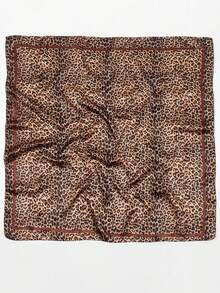 1PC Women's 90*90 Fashion Leopard Print Square Bandana, Summer New Women's Fashion Headscarf, Can Be Used As Belt, Bag Decoration, Ribbon, Headband Or Headscarf, Hairband, Headband, Suitable For Daily Wear - Multicolor - View 8