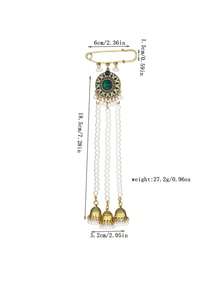 1pc Fashionable Luxury Sparkling Bohemian Iron Alloy Brooch, Suitable For Year-Round Wear - Large Brooch - View 6