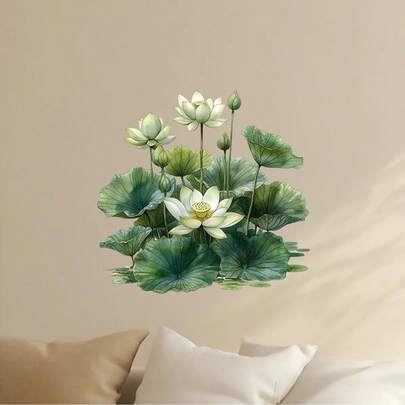 1개 초록 잎 홈 데코 스티커, 새해 홈 데코 필수품, 거실, 침실, 서재, 사무실에 활력 더하기