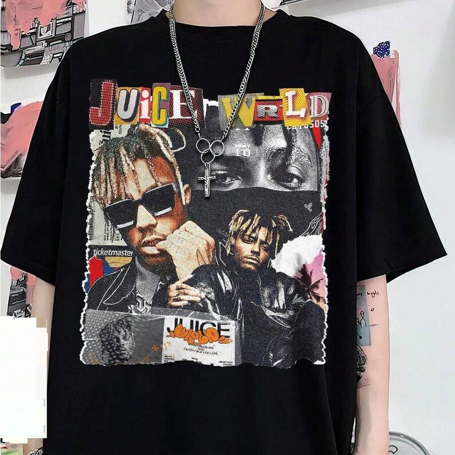 Rapper Juice Wrlds World Tour Shirt, Exclusive Juice Wrlds World Tour For Rapper Fans Shirt - Black - View 1