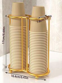 1pc Luxury Paper Cup Holder, Disposable Cup Organizer, Water Dispenser Cup Rack, Tabletop Paperless Easy Cup Holder, Creative Cup Stand, Hygienic, Tidy - Multicolor - View 6