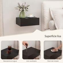 HOMCOM Nightstands - Siyah - Görünüm 7