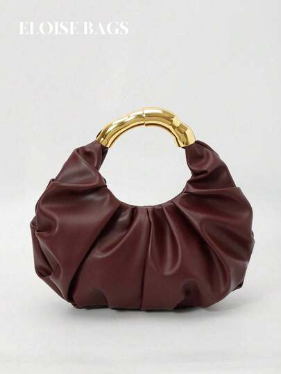 Fashionable Minimalist Pleated Cloud Handbag, Versatile Shoulder/Underarm Bag