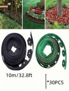 1件套196.85英寸PE塑料花园边缘装饰条套装，带锚栓，安装简便 - 耐用草坪边界，适用于景观美化和草坪分隔 - 組合款 - 查看 5