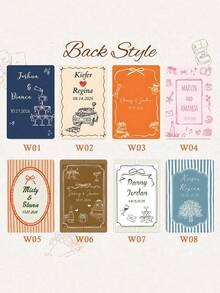 Custom Wedding Playing Cards Blank,Customize Text,32 Styles,Hand-Drawn Deck Of Cards, Playing Card Guest Book, Wedding/Engagement Gift - Multicolor - View 6