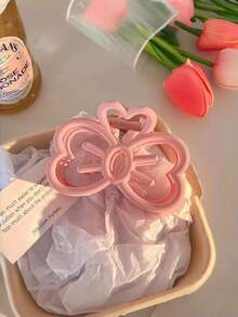 1/3 pièces Ensemble de pinces à cheveux avec nœud : Pinces à cheveux en acrylique élégantes avec nœud, pinces à cheveux mignonnes en forme de chat, accessoires pour cheveux pour femmes (rose, beige, bleu) - Multicolore - Voir 12