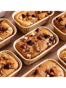 5/20/50 Pack Non-Stick Mini Cake Paper Cups, Oil-Resistant Rectangular Baking Cups, Easy Demoulding Muffin Liners For Bread, Desserts, Home, Restaurant & Wedding - View 2