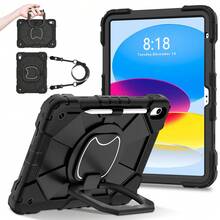 1pc 3-In-1 Anti-Drop Design, Adjustable Shoulder Strap, PC+Silicone Material, 360° Rotatable Handgrip Stand, Sturdy Protective Case Suitable Compatible With Ipad 11th (A16) 2025, 10th 2022, Galaxy Tab A11+ 2025/A9 Plus, Fashionable And Ideal For Gifts And Awards. - Multicolor - View 46