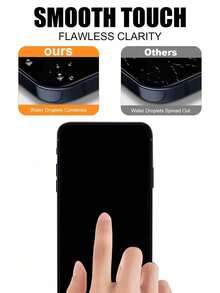 3pcs Anti-Spy Tempered Glass Screen Protector, Compatible With Apple Devices, Anti-Scratch, Anti-Collision, Oleophobic Coating, Smooth Touch, Suitable Compatible With Apple X/XR/6/7/8/11/12/13/14/15/16/16Plus/16Pro/16ProMax/16e/17/17 Air/17 Pro/17 Pro Max Series - Black - View 7