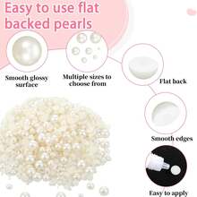 2毫米至30毫米:30毫米/3颗,25毫米/5颗,20毫米/10颗,18毫米/16颗,16毫米/22颗,14毫米/36颗,12毫米/65颗,10毫米/110颗,8毫米/160颗,6毫米/400颗,4毫米/860颗,2毫米/1500颗。12种尺寸的ABS半圆形仿珍珠,半扁平及半球形,适用于DIY珠宝制作、工艺品、配饰、服装、鞋包、美甲及工艺装饰。厂家直销。 - 彩色 - 查看 4