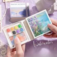 Mini Travel Watercolor Set, Portable Box, Sketch Pad, Pocket Notebook, Watercolor Pad For School & Office - Sets - View 2