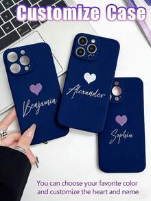 1个定制名字手机壳，个性化名字设计手机套，定制名字手机壳，心形手机壳，周年纪念礼物，情人节礼物，礼物，生日礼物，结婚礼物，母亲节礼物，父亲节礼物，送给闺蜜的礼物，送给爸爸妈妈的礼物，送给男朋友的礼物，送给女朋友的礼物，国际版，非国内版 - 薄荷綠 - 查看 7