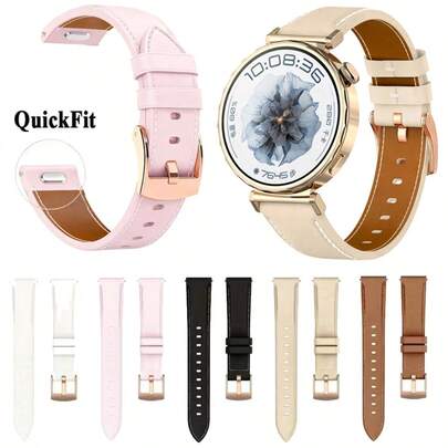 18MM Synthetic Leather Button Quick-Release Wristband, Suitable For Vivoactive 3S/4S, Venu 2S/3S, Forerunner 255S/265S, Move 3S, Active S, For Watch 18mm/GT 4 41mm, Bracelet S1/B5, Talkband B5, Honor S1. Textured And Smooth, With A Soft Feel, Simple And Versatile, Resistant To Wear And Tear Without Deforming. Ideal For Everyday Delicate Wear As A Wristband For Women, And Also A Great Gift Option.