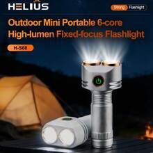 6支超亮迷你LED手电筒，USB充电多功能手电筒，强力户外露营应急灯 - 6*LED - 查看 3