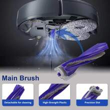 Pièces de rechange pour aspirateur robot Narwal Freo X Ultra / J4 / J4 Lite, comprenant brosse principale, brosse latérale, chiffon de serpillière, filtre HEPA - Voir 3