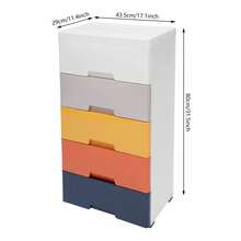 Plastic Drawers Dresser Storage Cabinet, 5 Drawer Stackable Vertical Clothes Storage Tower, Bedroom Tall Small Chest Closet, Organizer Unit For Hallway Entryway, Home Furniture - Color - View 2