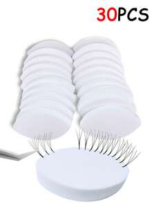 30/10/1pc Eyelash Pad Puff, Eyelash Extension Makeup Sponge, Practice Makeup Sponge, Eye Makeup Sponge, Leaf-Shaped Sponge, Makeup Sponge, Eyelash Extension Tools - Multicolor - View 8