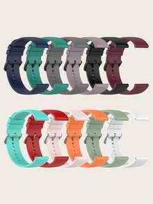 1pc 20mm / 22mm Plain Silicone Quick Release Watch Strap Compatible With Samsung Galaxy Watch 7/6/5/4,/ Vivoactive,Venu Unisex Smartwatch Accessories - Mouldless - View 2