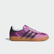 Adidas Originals GAZELLE 男女通用室内休闲运动鞋，低帮 JS1406 - 紫色 - 查看 1