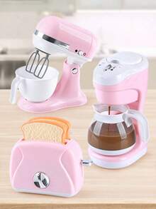 2026 Hot New Deluxe Kitchen Appliances Playset For Kids, Pretend Play Kitchen Accessories With Coffee Maker, Mixer & Toaster, Realistic Lights & Sounds, Interactive Toy Set For Girls Boys Ages 3-8, Perfect Gift For Daily Relaxation & Entertainment – New Model - 粉色 - 查看 9