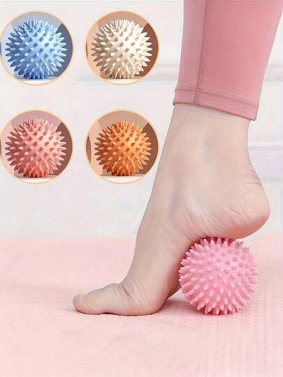 1pc 6cm Spiky Massage Ball, Deep Tissue Trigger Point Massager Roller For Foot, Back, Neck, Shoulder, Myofascial Release, Plantar Fasciitis Relief, Yoga, Pilates, Gym, Home Workout For Men Women