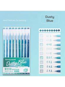 9支装Morandi凝胶笔套装，渐变透明笔杆，0.5毫米圆珠笔/勾线笔，适用于绘画、高光，返校礼物 - 彩色 - 查看 28