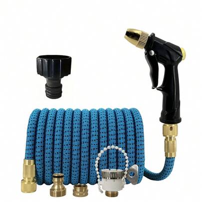 1pc High Pressure Car Wash Water Gun, Garden Hose, Expandable Magic Hose, Gardening Watering Hose Cleaning Set