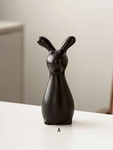 1 pieza Decoración de Pascua con forma de conejo, diseño creativo, artesanía de cerámica exquisita, estilo minimalista, adecuado para escritorio, oficina, estantería, mesa de noche, sala de estar, decoración festiva, una opción de regalo ideal - Multicolor - Ver 14