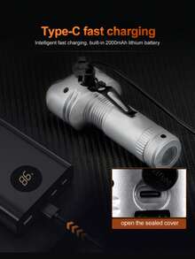 6支超亮迷你LED手电筒，USB充电多功能手电筒，强力户外露营应急灯 - 6*LED - 查看 11