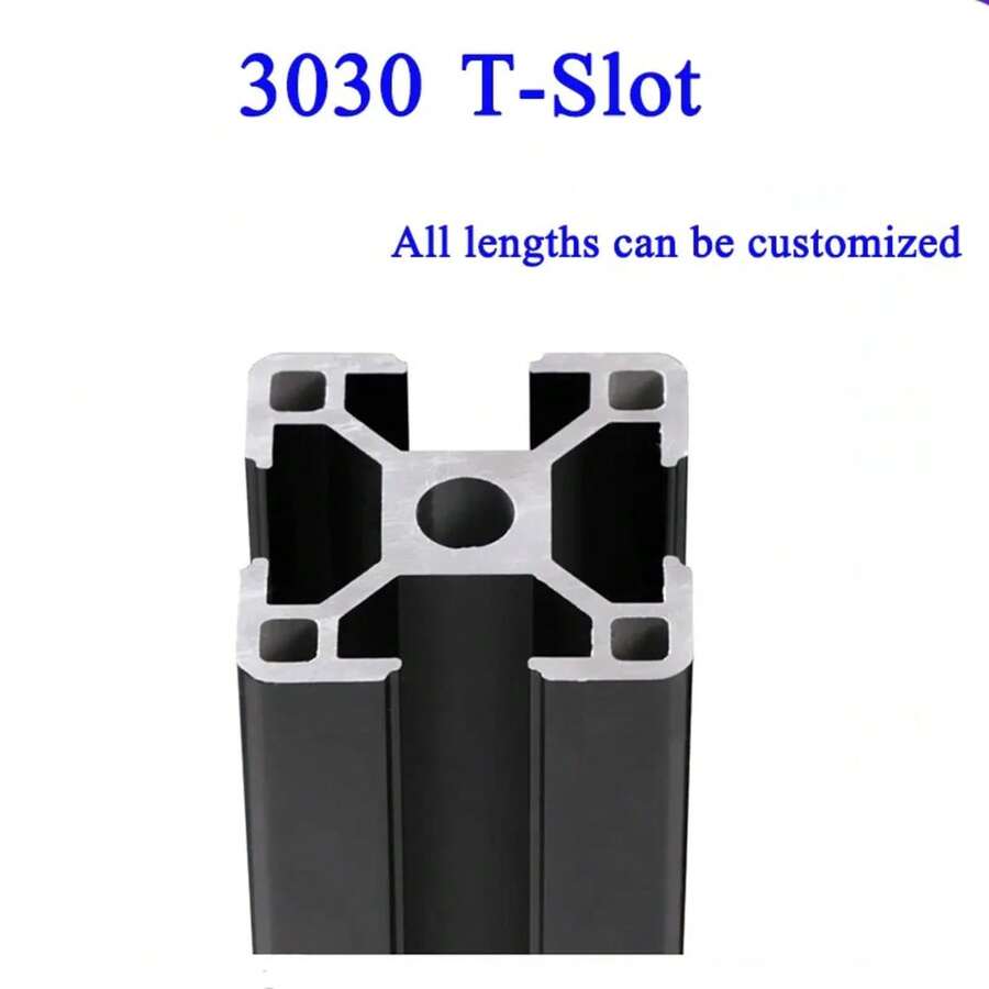 Extrusión de perfil de aluminio anodizado estándar europeo, ranura en negra 3030, carril lineal de 100mm-1000mm de longitud para impresora 3D, 1. KJKZ - 550 mm - Ver 1