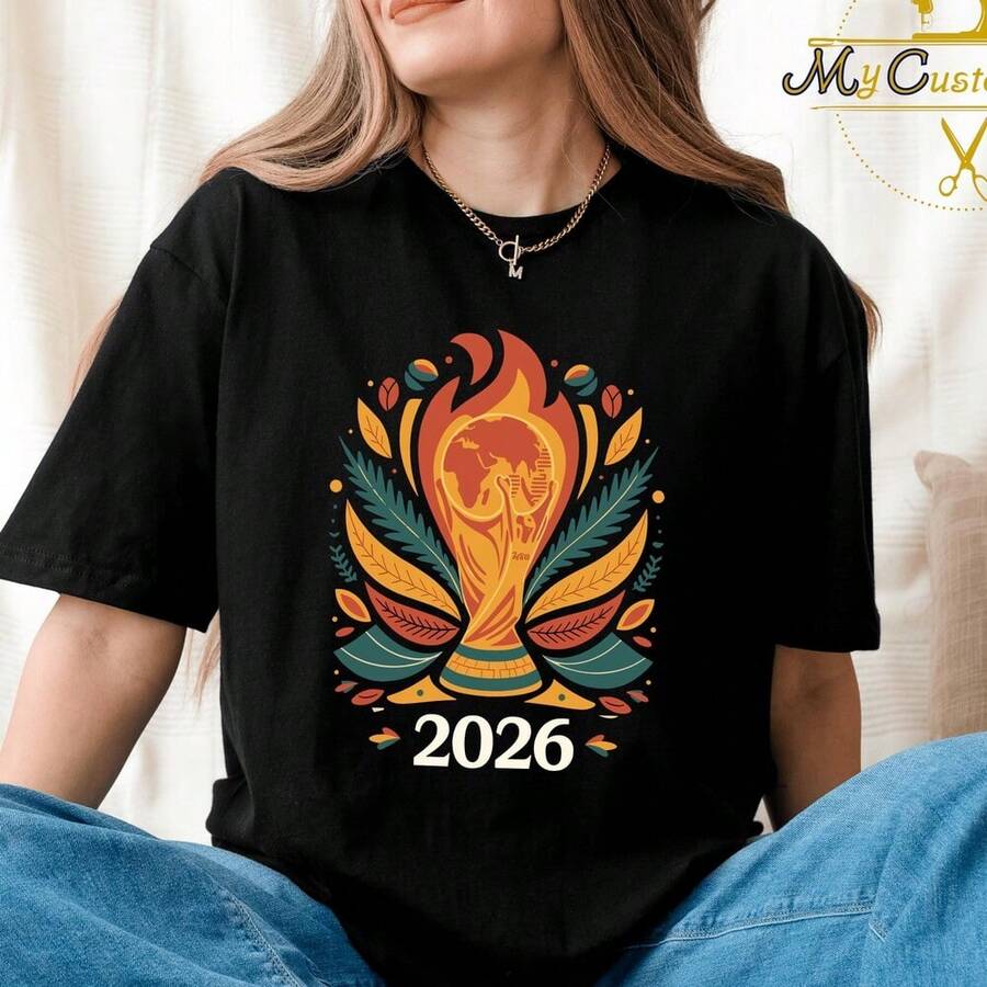 2026 Mexico Soccer T-Shirt, United 2026 Shirt, USA Canada Mexico Football Tee, Soccer Fan Gift. - 黑色 - 查看 1
