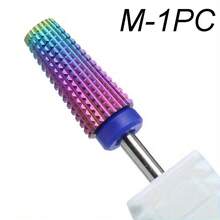 5-en-1 Têtes de meulage d'ongles en acier au tungstène professionnel, fraise à dents croisées, accessoires de lime à ongles électrique, outils de retrait de gel pour ongles, accessoires de lime à ongles électrique, outils de polissage pour retrait de vernis à ongles, outils de meulage et de polissage pour ongles - Multicolore - Voir 5