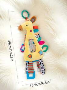 1pc Cute Multi-Functional Grab Training Doll, Baby Stroller Hanging Plush Doll, With Rattle, Crinkle Paper And BB Device, Suitable As Newborn Baby Gift - Multicolor - View 2