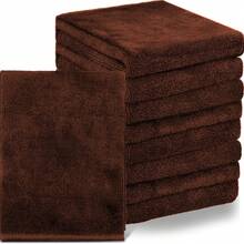 8 Pack Premium Washcloths Set - Quick Drying- Soft Microfiber Coral Velvet Highly Absorbent Wash Clothes - Multipurpose Use As Bath, Spa, Facial, Fingertip Towel - Multicolor - View 6