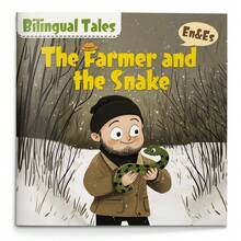 Bilingual Fable "The Farmer And The Snake" – A Story Of Trust & Caution, Inspirational Reading Gift - Bilingual Classic Fable - View 1