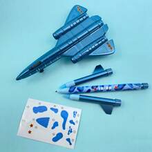 Airplane Model Neutral Pen, Cool Appearance, Smooth Writing, Suitable For Birthday Gifts, Student Signature Pens, 0.5mm Retractable, With Stickers For Decoration, School Supplies, Exquisite Stationery, Applicable For Study And Office - Airplane Model Pen - View 11