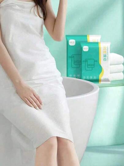 Disposable Bath Towel - Available In Multiple Sizes, Individually Packaged In A Carrying Bag, Soft & Comfortable, Skin-Friendly, Highly Absorbent, Super Soft, Quick-Drying, Ideal For Travel, Business Trips, Fitness, Camping, Hotels, Home Use, No Allergic Reaction, Portable, Essential For Beach