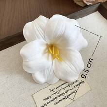 2pcs/Set Spring & Summer Bohemian Style Beige & Pink Faux Tulip Elegant Sweet Beach Holiday Headband Hair Clips - Multicolor - View 3