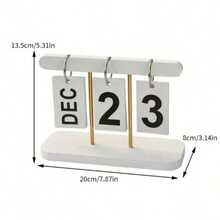 1pc Nordic Style Luxury Flip Calendar Desktop Decor, Home Living Room Entryway Office Bookshelf Ornament - A - View 4
