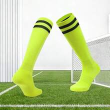 1 Pair Breathable Football/Soccer Socks, Suitable For Men, Women And Teenagers, Ideal For Beginner Running, Training, American Football, Field Hockey And Other Sports, Providing Ventilation, Odor-Resistant And Moisture-Wicking Features - White - View 17