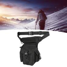 Drop Leg Bag for Men Motorcycle Riding Fanny Pack Outdoor Travel Fishing Hiking Cycling Hip Bags Thigh Bag Leg Pouch Black - Negro - Ver 7