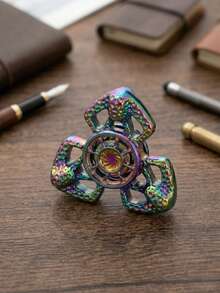eyekan Metal EDC Handheld Spinner, Adult Stress Relief Toy Alloy Flame Butterfly Design Fidget Tool, Smooth Rotating Desktop Gadget, Suitable For Office, Travel, Commute And Everyday Carry - Multicolor - View 10