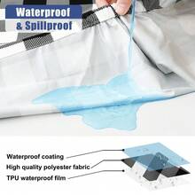 Khăn trải bàn Spandex 30x72 inch (6FT) co giãn, khăn trải bàn dã ngoại hình chữ nhật, có thể giặt được, khăn phủ bàn ngoài trời. - Nhiều màu - Xem 9