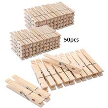 10/30/50pcs Wooden Clothes Pins, Approx. 7.2cm/2.8in Length - Multicolor - View 9