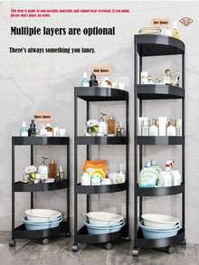 3/4/5 Tier Corner Shelf, Waterproof Rust-Proof Plastic Vertical Storage Rack, Suitable For Kitchen, Living Room, Bathroom, Can Hold Clothes, Shoes, Storage, Available In White/Black, Ideal Home Storage Solution - Multicolor - View 10