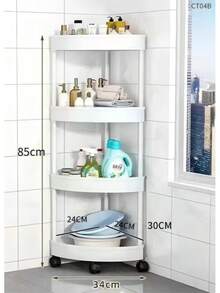3/4/5 Tier Corner Shelf, Waterproof Rust-Proof Plastic Vertical Storage Rack, Suitable For Kitchen, Living Room, Bathroom, Can Hold Clothes, Shoes, Storage, Available In White/Black, Ideal Home Storage Solution - Multicolor - View 16